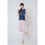 YOGA FLOW Burn Out Tank ( L ) - 圓領長版燒花罩衫 - 湛藍 Blue Ore, , large