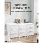 【AOTTO】日式可疊加附輪抽屜收納箱-4入組(AL-603W), , large