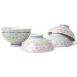 [豐名日本餐具] 4.0"飯碗禮盒組 蚊目櫻花五色入 / X04RB0-17-5, , large
