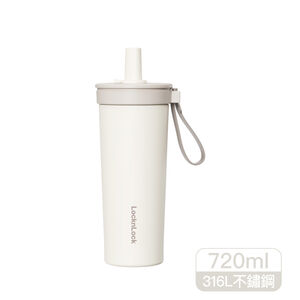 樂扣嚼對FUN飲不鏽鋼吸管杯720ml,  樂扣嚼對FUN飲不鏽鋼吸管杯720ml-杏仁雪塔