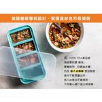官方直營【Souper Cubes】多功能食品級矽膠保鮮盒2格_湖水綠(500ML/格), , large