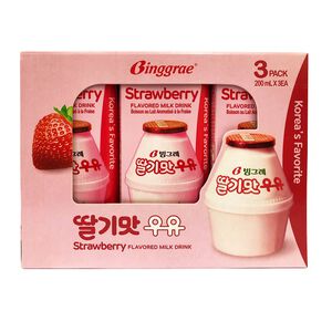 Strawberry flavored milk drink