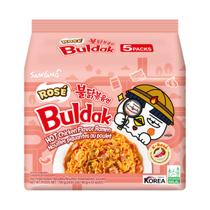 三養火辣雞肉風味鐵板炒麵-粉紅醬