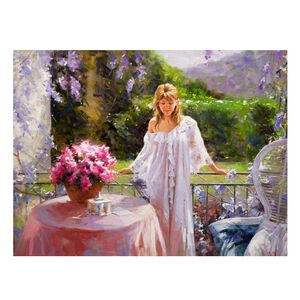 【御畫房】陽光花園 國家一級畫師手繪油畫60×80cm(VF-159)