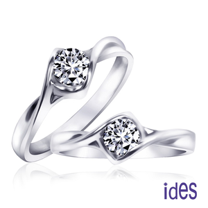 [ides愛蒂思] 精選30分E/VS1八心八箭頂級車工3EX鑽石戒指求婚結婚戒/情緣18K  (戒圍請於訂單備註)