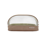 Semi-Circle Clear Storage Pouch &ndash; Beige, , large