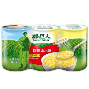 [箱購]綠巨人珍珠玉米醬(3入組)x 8組/箱