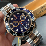 [星晴錶業]INVICTA手錶,52mm,IN00013寶藍色錶面玫瑰金錶殼金銀相間精鋼錶帶款, , large