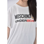 (M) moschino質感棉質純棉白色短袖上衣二手衣, , large