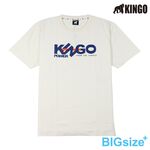KINGO-大尺碼-男款 圓領T恤-米白-413112, , large