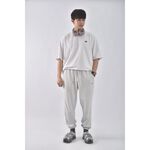 (L) 【范姜彥豐私服】new balance高腰男裝運動棉質束口灰色長褲二手衣, , large