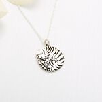 【Angel & Me】沉睡 虎斑貓 Cat s925 純銀 項鍊 生日 情人節 禮物 快速出貨, , large