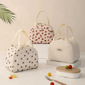 【A&R】韓系燈芯絨保溫保冷手提便當袋 小款任選