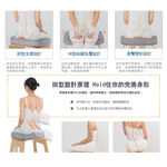 【日本旭川】AIRFit氧活力 人體工學護脊紓壓 椅子坐墊 辦公靠墊 尾椎 舒壓 記憶棉 記憶 電腦椅 透氣坐墊-星空灰, , large