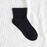 [Kaimei Cotton Industry] 6 pairs set black MIT made in Taiwan, fine cotton 200 needles, plain color, no bunch marks, wide mouth, , large