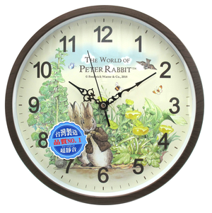 【世豐】Peter Rabbit比得兔時鐘-比得兔與班傑明(咖啡色)