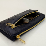 【M2nd】 Ostrich Slim Zip Wallet, , large