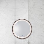 【H&R安室家】 60cm里昂 智能LED發光觸控圓型燈鏡(掛鏡/浴鏡/化妝鏡/鏡子) ZA0201, 金色, large