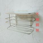 [熊好貼國際]捲筒紙巾架 衛生紙架 平台置物架 多用途收納架 不殘膠 粗糙凹凸不平整牆面皆可貼 捲紙架 面紙架, , large