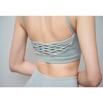 YOGA FLOW Emma Bra - 後背交織短版上衣 - 薄荷綠 Warm Green, , large