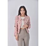 (S) liling plue棉質純棉粉色外套二手衣, , large