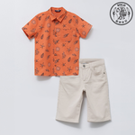 【SOLO Vintage】LCW Boys Ocean Shirt & Shorts Set Made in Turkey 4-5y, , large