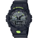 CASIO 卡西歐  G-SHOCK 點陣迷彩LED雙顯錶(GA-800DC-1A), , large