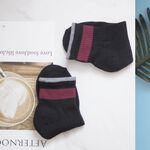 [Kaimei Cotton] 7-Pair Set MIT Made in Taiwan Pure Cotton 1/2 Towel Bottom Sports Socks Urban Black Two-Color Edges, , large