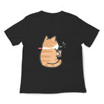 JZ TEE Husky & Cat - Boba Attack Graphic Tee, , large