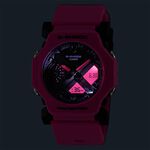 CASIO 卡西歐 G-SHOCK 極簡纖薄小巧雙顯手錶-亮粉 GA-2300-4A, , large