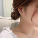 【Gulicc 】古莉可 耳環 簍空花朵珍珠耳環, , large