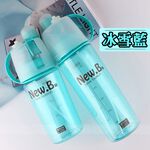 金德恩 GS MALL 400ml 運動噴霧杯 降溫水壺 兩用水壺 水瓶 噴水壺 水壺 噴霧水杯 補水降溫杯 隨身壺 降溫壺, , large