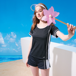 MONINA MIT short Sleeve Two Piece Swimsuit Plus Size -3L, , large