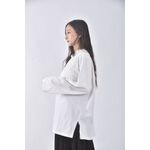 (XL) blackfriday質感棉質純棉白色長袖上衣二手衣, , large