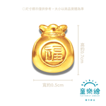 【童樂繪金飾】聚福金袋 兒童紅繩手鍊 約重0.05錢&plusmn;0.02 (彌月金飾 彌月禮 黃金999), , large