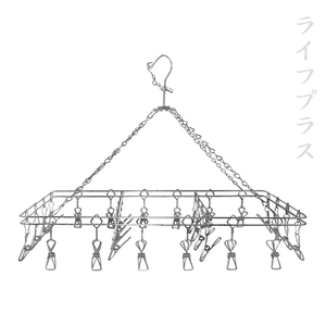 特級不銹鋼衣襪架-28夾-2入組