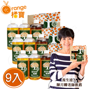 【橘寶】頂級精華橘寶超濃縮多功能洗淨劑(300ml×9入盒裝)含專用噴頭x3 陳月卿推薦 清潔劑 安心使用