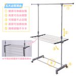 【雙手萬能】不鏽鋼伸縮單桿毛巾置衣架(曬衣架 晾衣架 毛巾架), , large