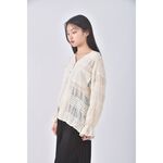 (XL) bella質感拼接杏色長袖上衣二手衣, , large