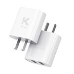 KTnet UP202 USB雙埠充電器 5V2.4A 雙USB快充 安全防護 迷你便攜 (100~240V), , large