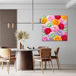 【御畫房】五行牡丹 國家一級畫師手繪油畫80×80cm(VF-168), , large