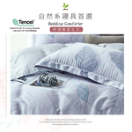 【多利寶寢具】Indian_100%純天絲加大四件式鋪棉床包兩用被組-沐凝香, , large
