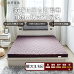 台灣製【藤原傢俬】冬夏兩用護背防螨抗菌10 cm彈簧床墊-硬, , large