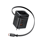 Mcdodo LQ CH848 FreeGo 100W GaN Charger with Built-In Retractable Cable 3C1A, , large