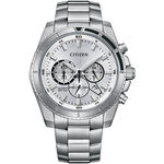 CITIZEN 星辰 Chronograph 紳男計時手錶-銀色面/44mm  AN8200-50A, , large