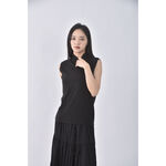 (S) 高領背心黑色長袖上衣二手衣, , large