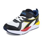 DIADORA迪亞多那 經典復古潮流童鞋 童運動鞋 魔鬼氈 寬楦 康特杯 輕量 吸震 減壓 抗菌 除臭 防滑 黑白 白粉, , large