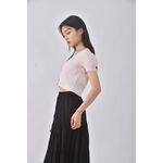 (S) r f質感修身短版棉質V領粉色外套二手衣, , large