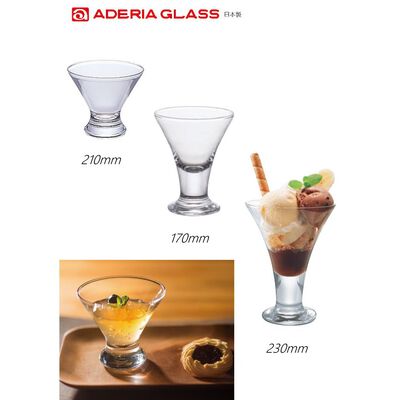 日本Aderia 口部強化寬口 甜點杯 170ml-230ml 3個尺寸 金益合玻璃器皿