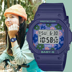 CASIO 卡西歐 BABY-G 花朵方形女錶電子錶 BGD-565RP-2, , large